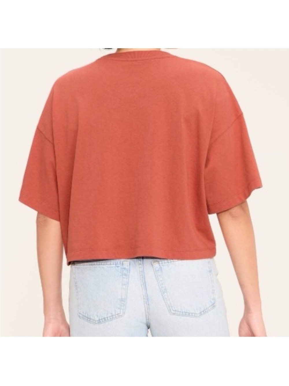 Woolrich Rust-Red Boxy Logo Tee - Picture 2 of 3